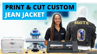 How to Customize a Jean Jacket Using HTV and White Toner Transfers [upl. by Smail]