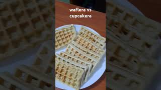 waflera vs cupcakera waffle cupcake best trending viral [upl. by Kirad]