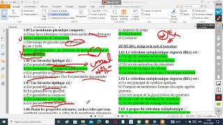 EXRCICES BIOLOGIE CELLULAIRE S1 SVIBCG PARTIE 1 [upl. by Meldon]