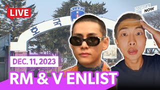 FULL VERENG SUB 💜BTS💜 RM amp V enlist in S Korean Army [upl. by Dene165]