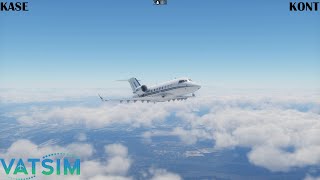 Live CL650 Shared cockpit vatsim KASEKONT [upl. by Leibrag598]