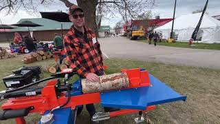 Must seeEaston Made ultra firewood splitter At Vermont logging expo inthebackyardwithdel438 ￼ [upl. by Lleynad]