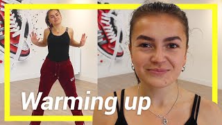 DOE DIT VOOR JE WORKOUT OF DANSLES  Warming up  Kim van Haren [upl. by Lelia]