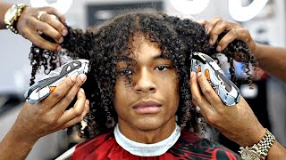 BIG CHOP FROM CURLS TO WAVES  HAIRCUT TUTORIAL MID TAPER [upl. by Calie266]