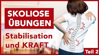 Effektive Skoliose Übungen für dein Training  Teil 2  Stabilisation und Kräftigung [upl. by Nata141]