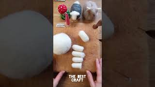 Bored of knitting and crochet try needle felting much easier shorts needlefeltingtutorials [upl. by Etnovert]