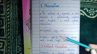 Observation Method  1st Type of Research Methods  Psychology  Vid13 [upl. by Adaha]