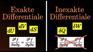 Exakte amp Inexakte Differentiale  Einfache Erklärung Beispiele Thermodynamik Physik amp Chemie [upl. by Tterb]