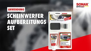 Anwendung SONAX Scheinwerfer AufbereitungsSet [upl. by Averil]