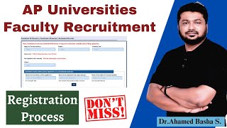 Complete Registration Process  AP Universities Faculty Recruitment 2023 [upl. by Roberts]