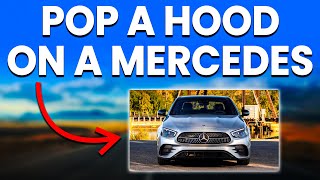 How To Pop Mercedes Hood Open Mercedes Hood [upl. by Fruma]