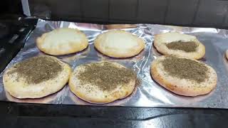 Lebanese Zaatar bread♥️how to make delicious and super moist Zaatar bread [upl. by Etnaid]