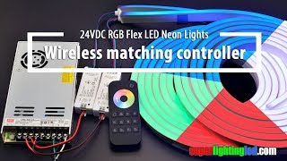 24VDC RGB Waterproof LED Neon Flex Light Work With Multiple Groups Wireless Controller [upl. by Brott]