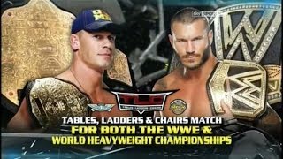 WWE 2K14 TLC 2013 SimulacionJohn Cena VS Randy Orton WWE Indisputed Championship TLC Match [upl. by Meehsar88]