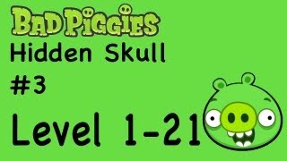 Bad Piggies  Hidden Skull Location 03 Level 121  WikiGameGuides [upl. by Tewfik370]