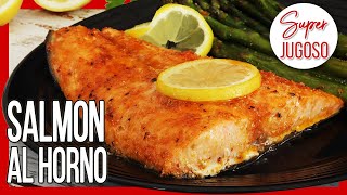 😋 SALMON AL HORNO Fácil y Rápido ► Receta de Salmón con ESPARRAGOS [upl. by Bertasi352]