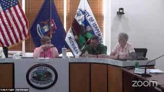 City of Ishpeming Regular Council Meeting  July 12 2023 600 PM [upl. by Haidabo]