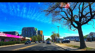 Driving in Montreal  Rue Jean Talon Montreal Canada [upl. by Llib]