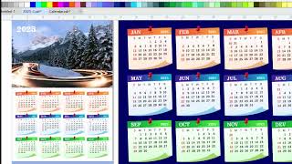 2025 Calendar with Holidays Calendar Design CorelDraw CorelDraw Tutotials in Hindi RV Maurya [upl. by Inahet506]