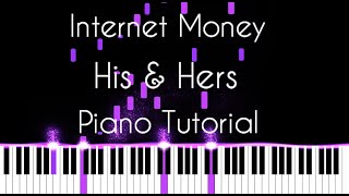 His amp Hers  Internet Money  Piano Tutorial [upl. by Cappella]