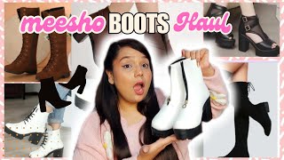 Meesho Winter Boots Haul 💕  Mtrendybutterfly meesho boots winterwear footwear [upl. by Elleuqram]