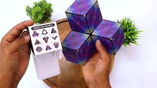 Amazing Transforming Cubes Review of Changeable Magnetic Variety Magic Cube Shape Shifting Puzzle [upl. by Tnias160]