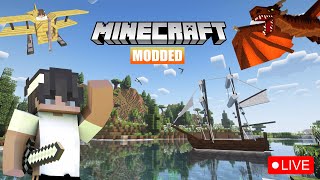 Minecraft Modded Gameplay  LIVE NOW  House Of The Darkness [upl. by Lynsey]