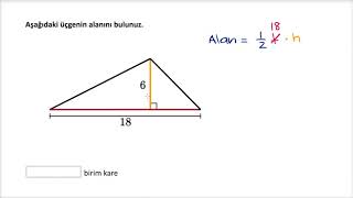 Üçgenin Alanını Bulma Matematik Temel Geometri [upl. by Redep]