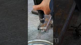 way to make drilling in steel easier diy tutorial fabrication youtube youtubeshorts shorts s [upl. by Allx]