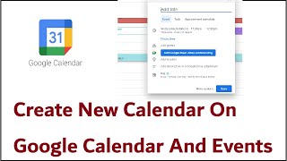 How to Create A New Calendar On Google Calendar And Assign Events [upl. by Bearnard]