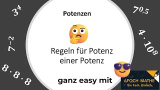 Potenzrechenregeln bei Potenz einer Potenz [upl. by Zinah]