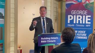 MPP George Pirie announces primary care team funding for Timmins and James Bay Feb 9 2024 [upl. by Yma]