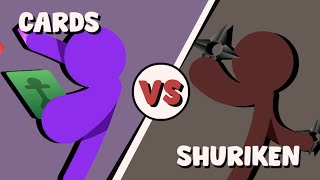 Supreme Duelist Stickman Animation Card vs Shuriken [upl. by Mitzl]