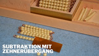 Subtraktion mit Zehnerüberschreitung [upl. by Leiuqeze]