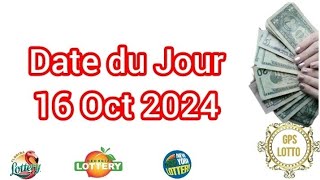 Date du Jour 16 octobre 2024 datedujour gpslotto [upl. by Eahsed]