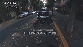 Afternoon City Ride with a Full Kelpi Exhaust Quietcore  XSR700 MT07 R7 [upl. by Steffin207]