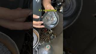 AC compressor motor fire shortsvideoviral accompressor [upl. by Atiuqes]