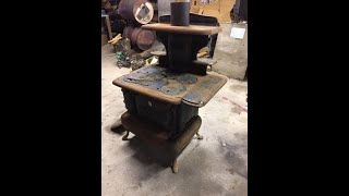 Wood cookstove restoration Part 1 [upl. by Eugirne]