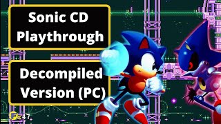 Sonic CD Playthrough Decompiled Version PC [upl. by Jilli826]