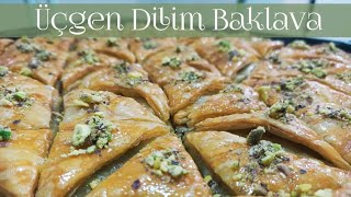 KOLAY ÜÇGEN DİLİM BAKLAVA TARİFİ [upl. by Lhary]