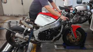 Yamaha FZR 1000 screamer dyno run [upl. by Eidnam]