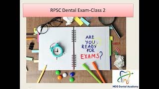 RPSC Dental exam 2024 Important Points RPSC Exam Course [upl. by Fernandes]