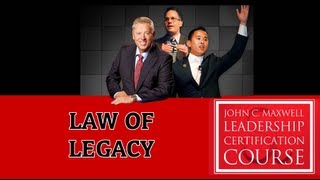 Leadership Law 21 The Law of Legacy Timothy Herr [upl. by Siuqaj]