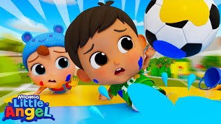 Uhoh Colorful Football Soccer Chaos  Little Angel Kids Songs amp Nursery Rhymes LittleAngel [upl. by Brottman]