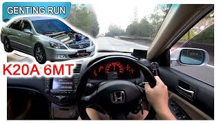 Part 22  Honda Accord convert CL7 K20A 6MT  Malaysia POV Genting Run 冲上云霄 CC Subtitle [upl. by Jewett688]