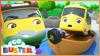 Buster River Rapid Adventure  Go Buster  Bus cartoons amp Kids stories  Kids Video [upl. by Haeli]