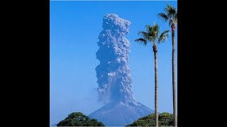 Volcano Eruption Sakurajima Japan 16th September 2019 HD 720p [upl. by Ariada]