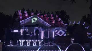 Family Creates Spooky Nightmare Before Christmas–Themed Light Show [upl. by Eybba]