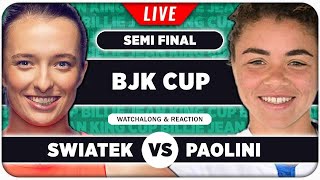 SWIATEK vs PAOLINI • Billie Jean King Cup 2024 SF • LIVE Tennis Watchalong Stream [upl. by Sherman915]