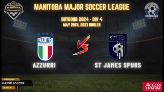 May 28th WSF Div 4 Azzurri vs St James Spurs [upl. by Etnoid20]